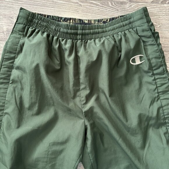 VTG Y2K Champion Snap Button Tearaway Track Pants Mens XS Green Sweatpants Baggy - Picture 2 of 16